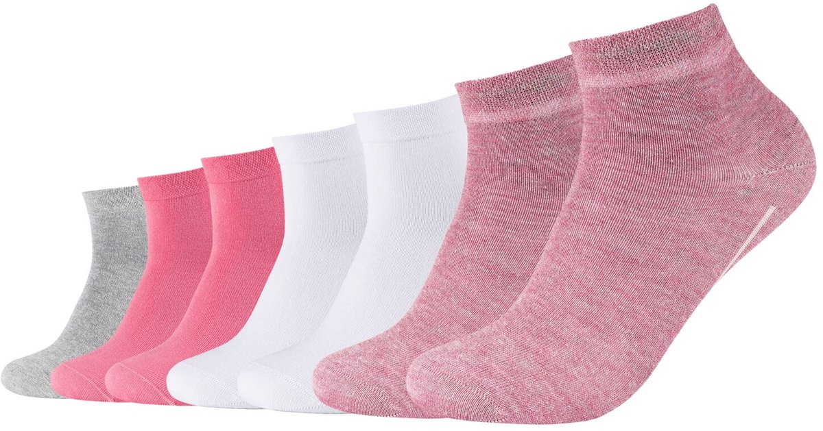 camano, Sneakersokken in een 7-pack zonder elastische band, basic sokken voor dames, damessokken, herensokken, comfortabel, unisex, unisex-sokken, sportsokken, kousen, sport, vrije tijd, sneakersokken, enkelsokken, teensokken, katoen, halve sokken.