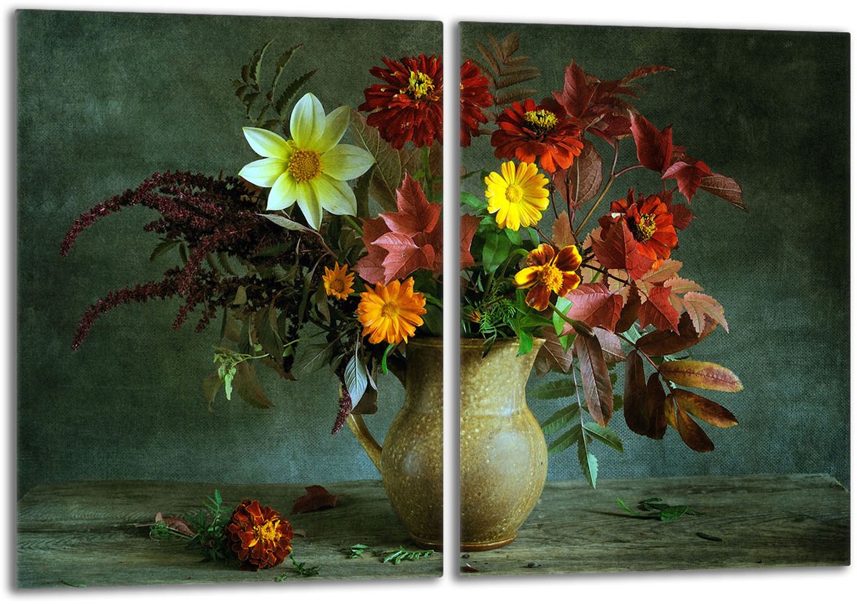 TMK ArtDeko Serie - Glazen Beschermplaat - 2x40x52 - Bloemen
