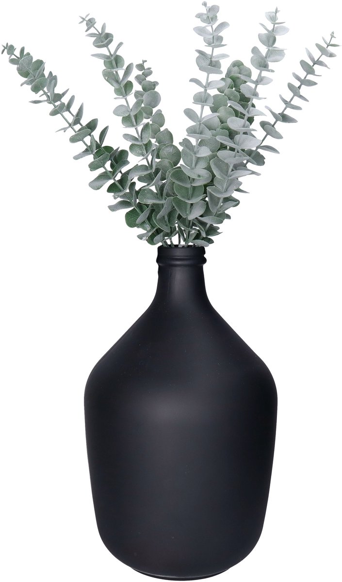 Bellatio Design Kunstplant takken Eucalyptus Cinera - 4x - 60 cm - 3 takken - kunst bladgroen - decoratief - zijdebloemen