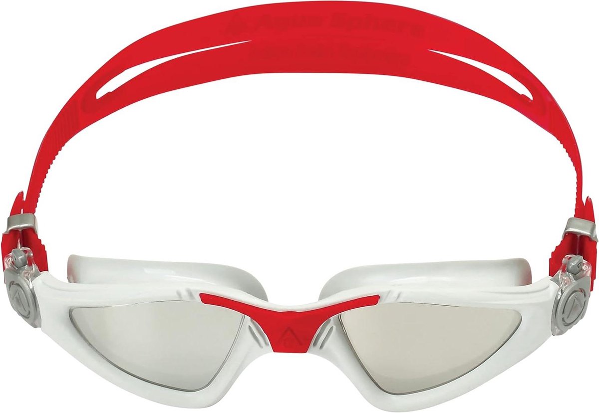Zwembril - Zwemmasker - Actief Zwemmen - 180 graden vervormingsvrij zicht - One size - Grijs Rood