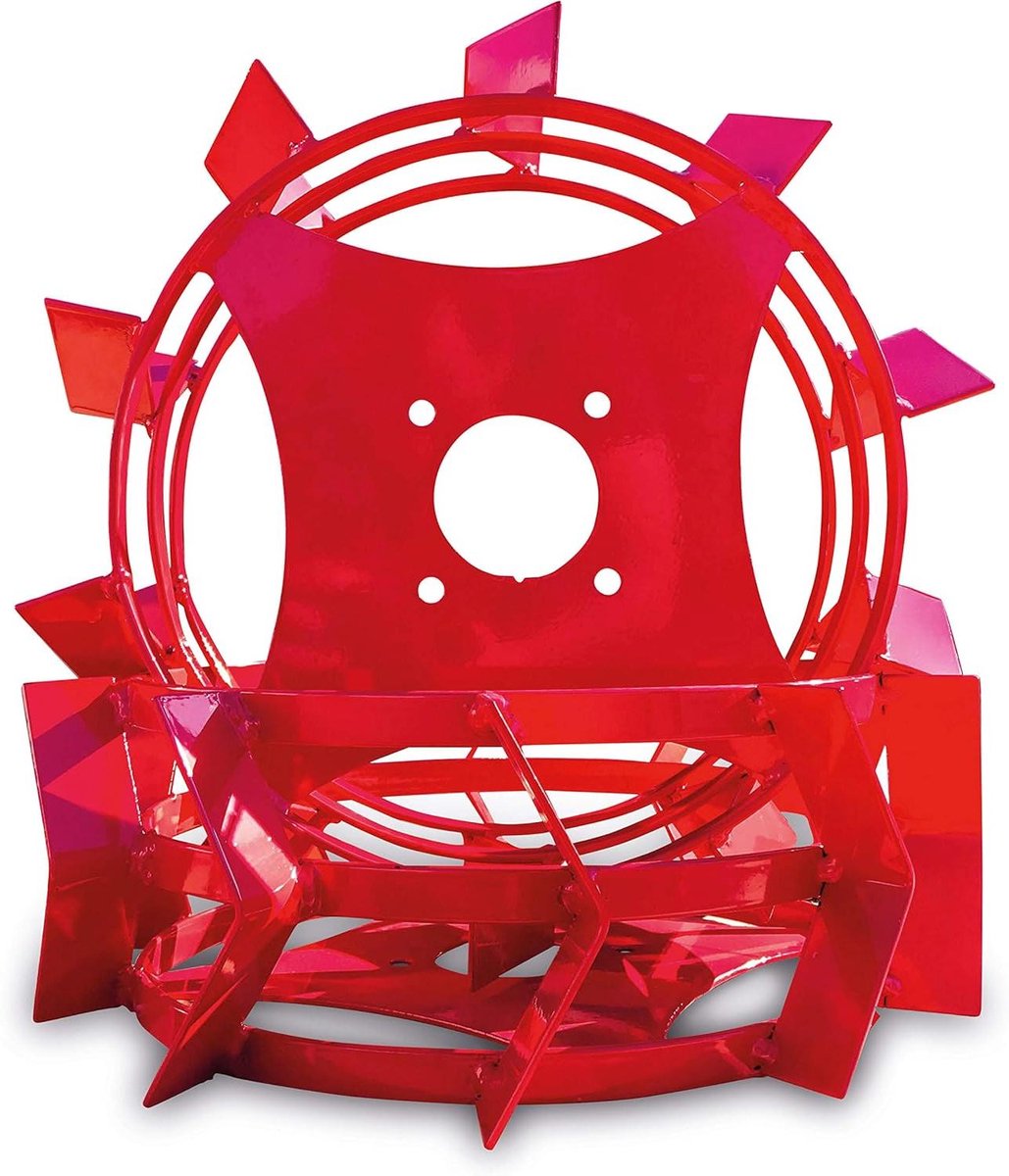IJzeren Wielen - Scoop Wielen Tuin - Bodem Bewerken - Verhoogde Tractie - 43 cm - Rood