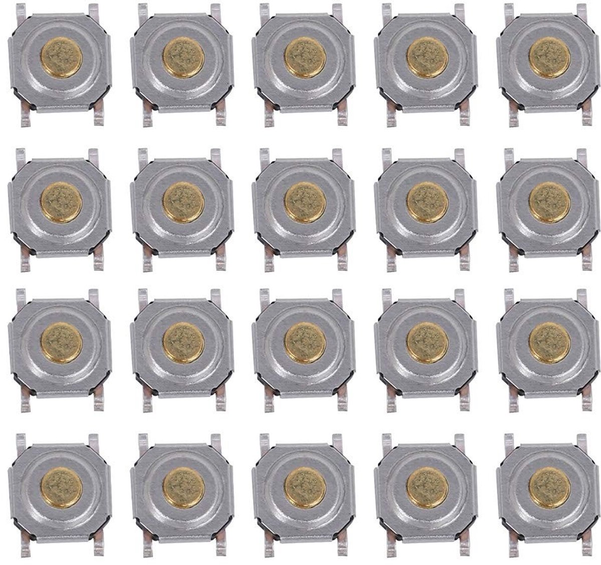 Allecto - Tactiele Drukknopschakelaar - Waterdicht - 200-pack - 4 mm x 4 mm - 440V - Duurzaam - Geschikt voor verschillende stekkers
