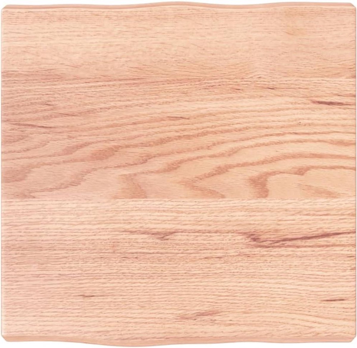 Tafelblad Eikenhout - Houten Plank - Tafel Opknappen - Natuurlijke Rand - 40x40x4 cm - Lichtbruin