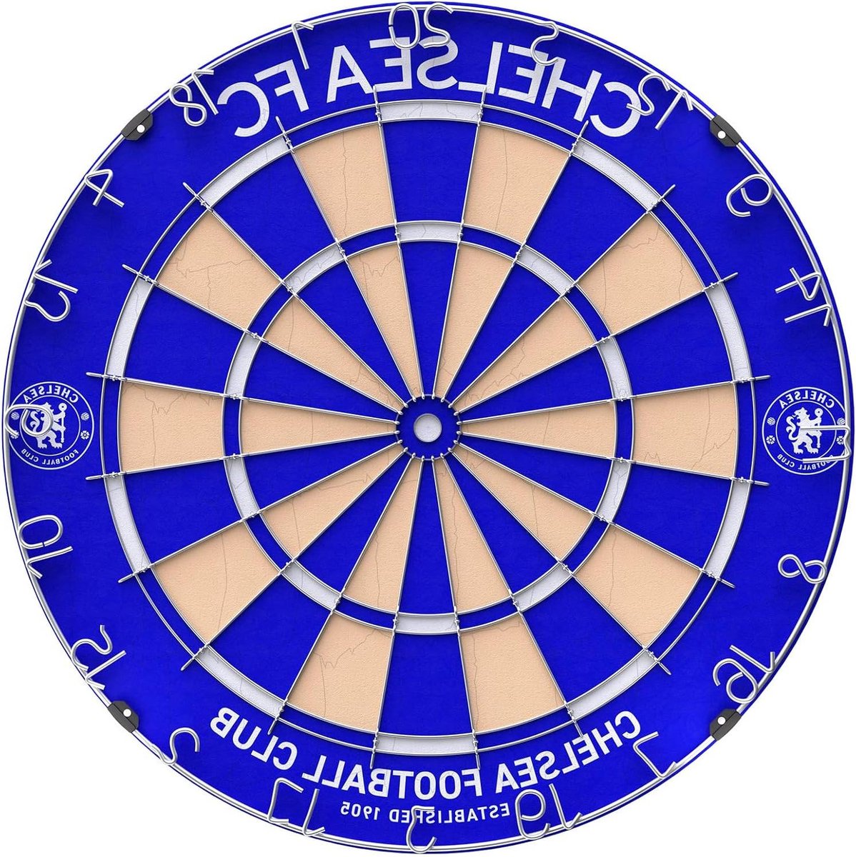 Dartbord - Voetbal Dartbord - Darten - Officieel Gelicenseerd - 450mm Diameter - Blauw