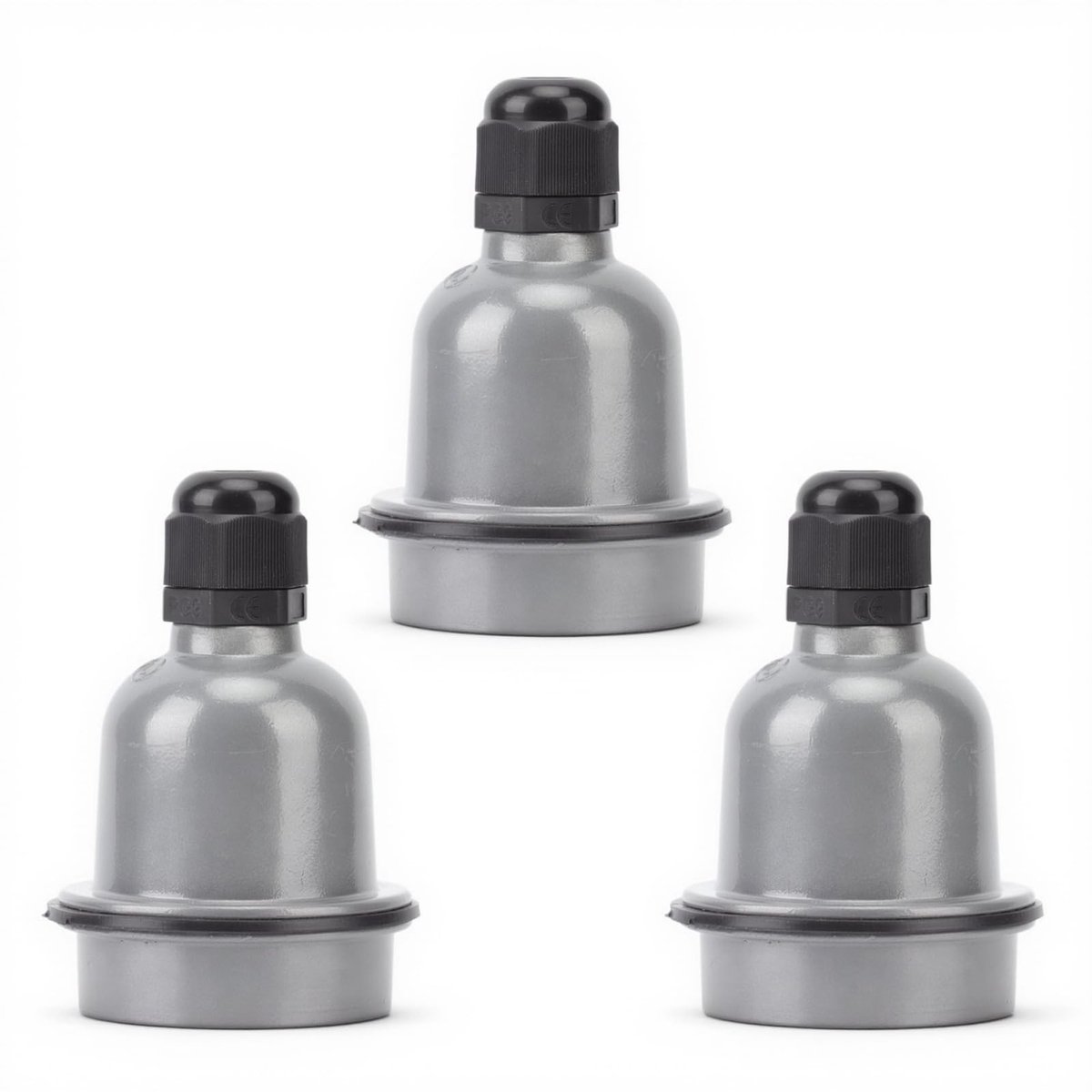 Allecto - Waterproof E27 Lamp Holder - Hoogwaardige E27 Lamp Fitting - Geschikt voor LED en Halogeen - 3 Stuks - Duurzaam en Betrouwbaar - Eenvoudi...