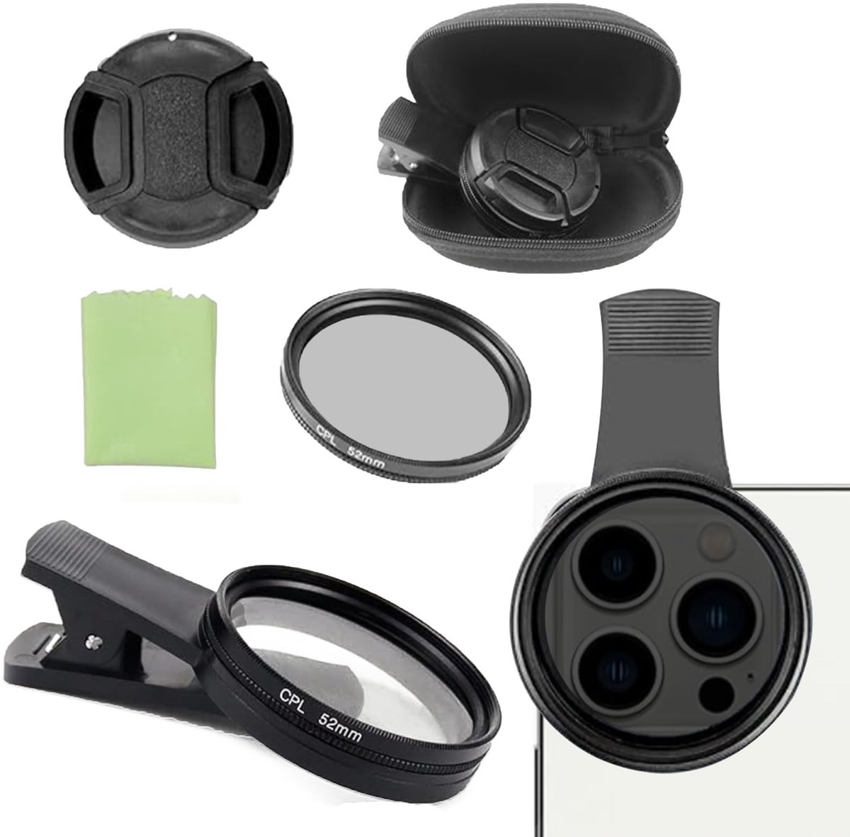 Allecto - CPL Filter - Polariserend Fotofilter - 52 mm - Smartphone Accessoire - Fotografie - Kwaliteit - Voor smartphones