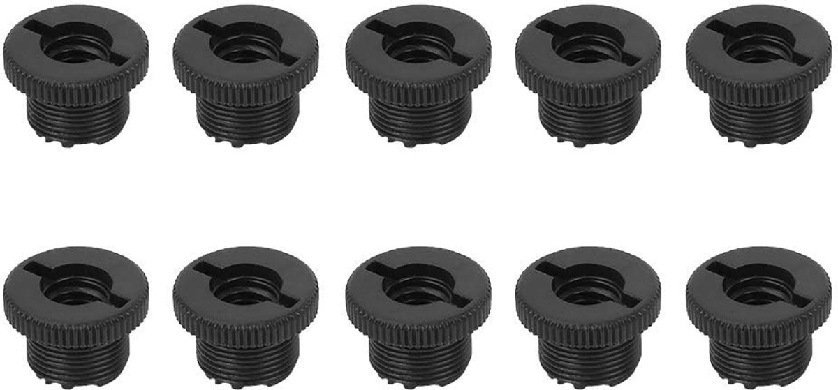 Allecto - Mikrofonadapter - 5/8 Inch naar 3/8 Inch - Gemakkelijk te installeren - Zwart - Microfoonaccessoire - Geschikt voor alle microfoons en st...