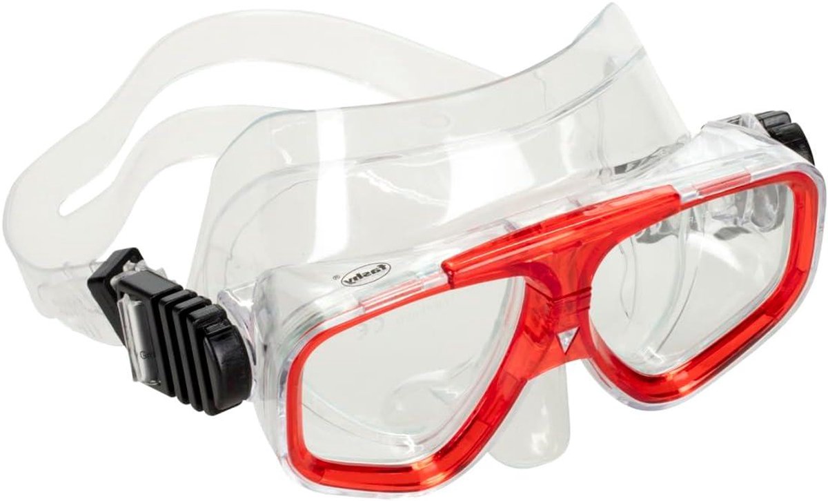 Jeugd Duikmasker - Snorkelmasker Kinderen - Onderwater Ontdekken - Gehard Polycarbonaat Glas - Maat M - Rood