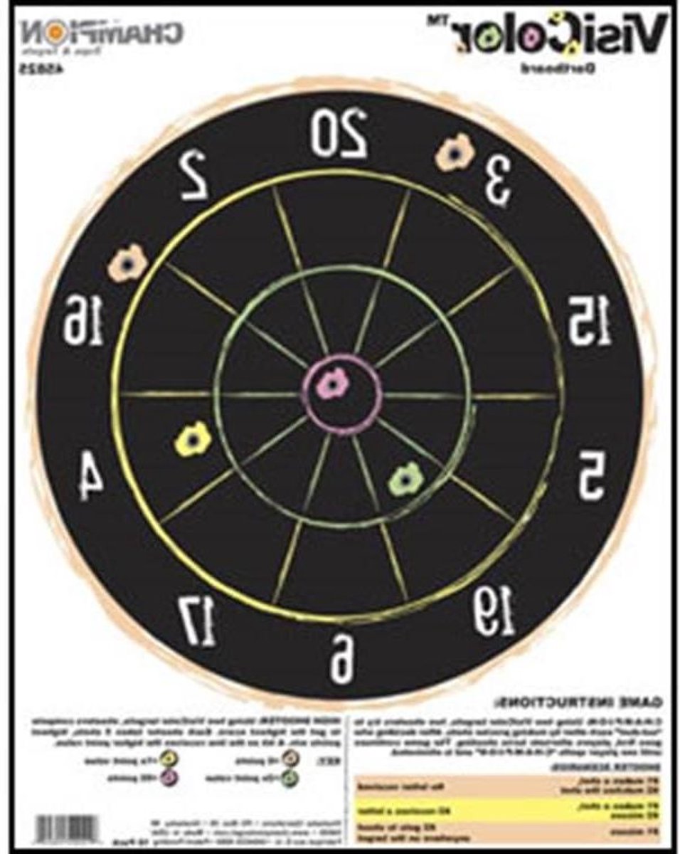 Papieren Dartborden - Oefen Targets - Darts Oefenen - Hoge Zichtbaarheid - 10 Stuks - Meerdere Kleuren