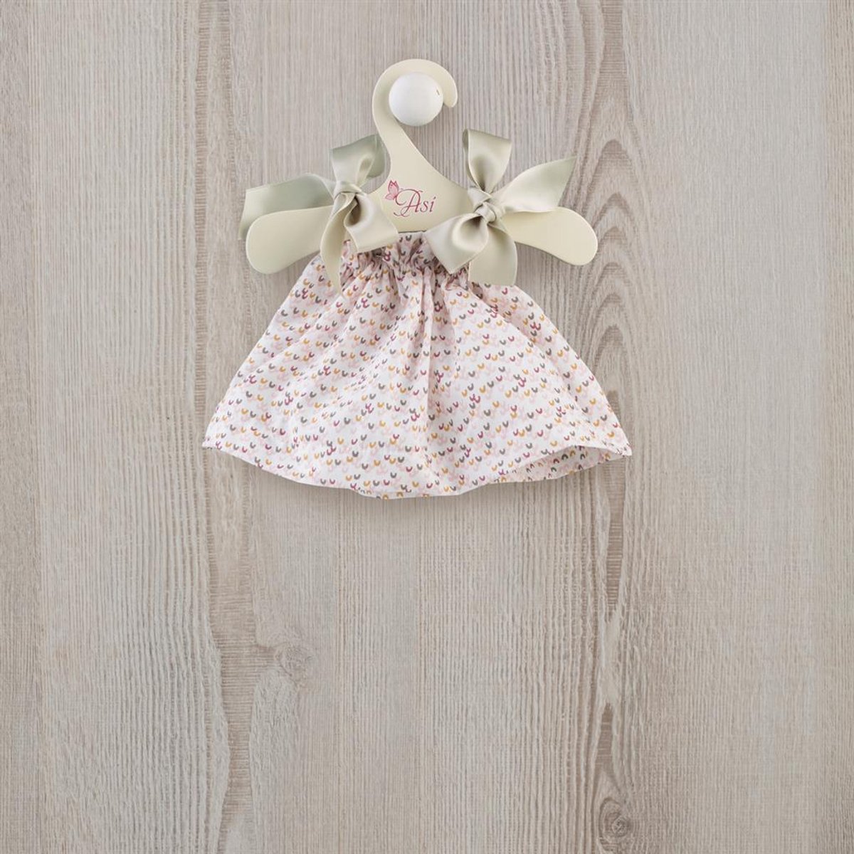 Asi poppenkleding zomerjurk - kleurrijke outfit voor poppen.