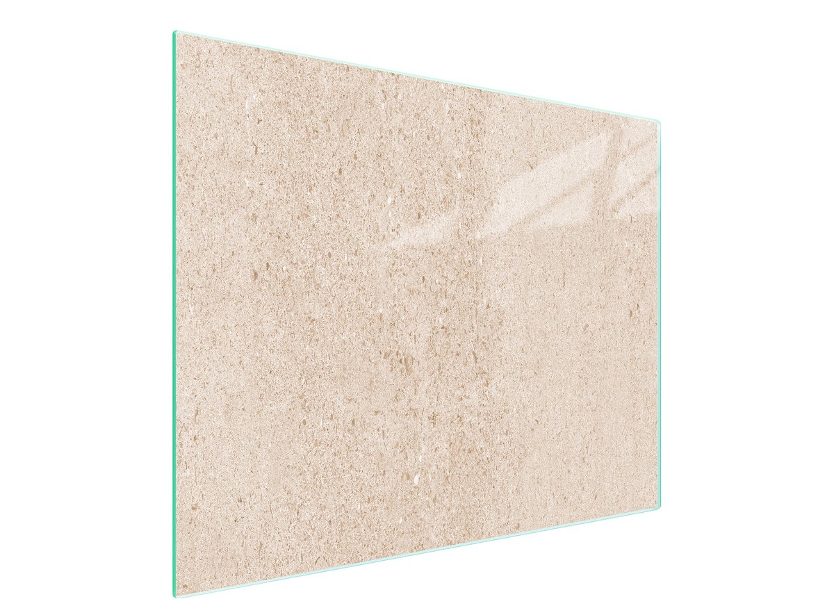 TMK ArtDeko Serie - Snijplank van Glas - 52x30 cm - Beschermende Plaat - Beige