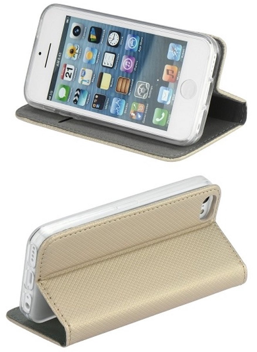Smart Magnet book case voor Samsung A20s goud/goud