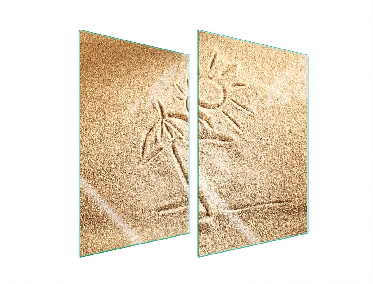 TMK ArtDeko - Snijplank - Glas - 2x35x52 cm - Plaża