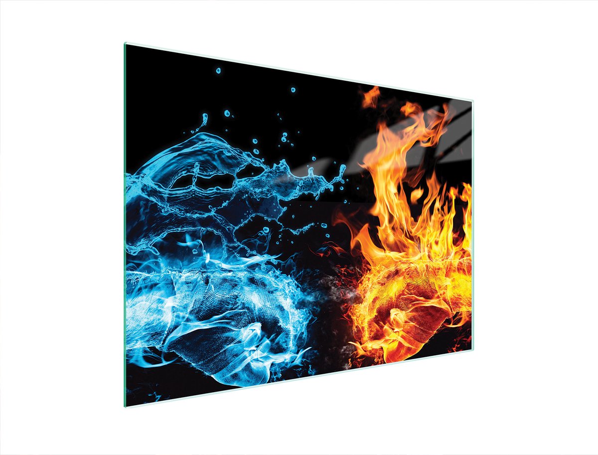 TMK ArtDeko - Snijplank - 40x30 cm - Glas - Ognemotief