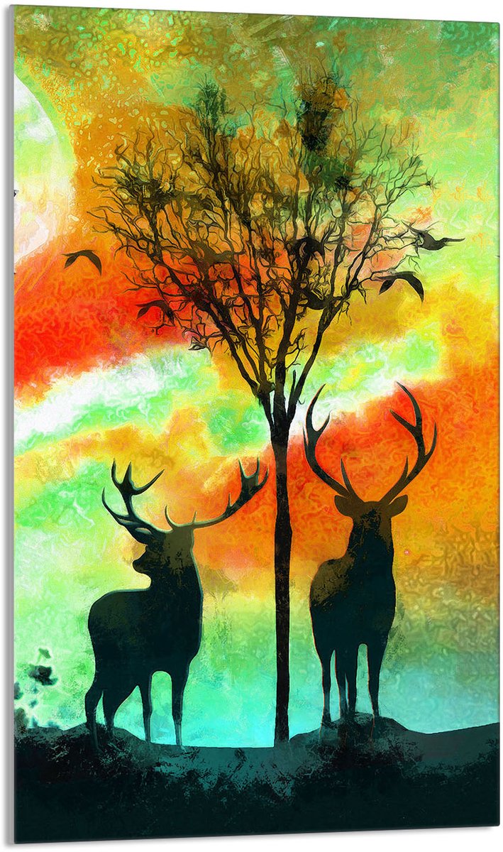 TMK ArtDeko - Snijplank - 30x52 cm - Gehard Glas - Hert Motief