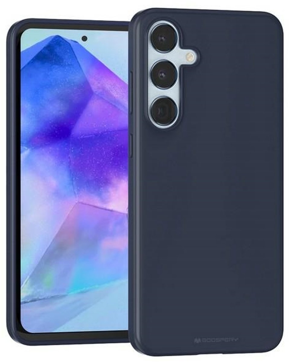 Mercury Soft Serie - Hoesje voor Samsung Galaxy A55 - Niebieski - Mat Afluiting