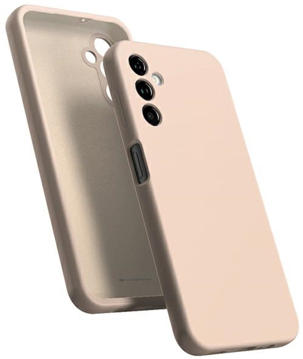 Mercury Silicone - Telefoonhoesje - Samsung A15 - Roze - Zand