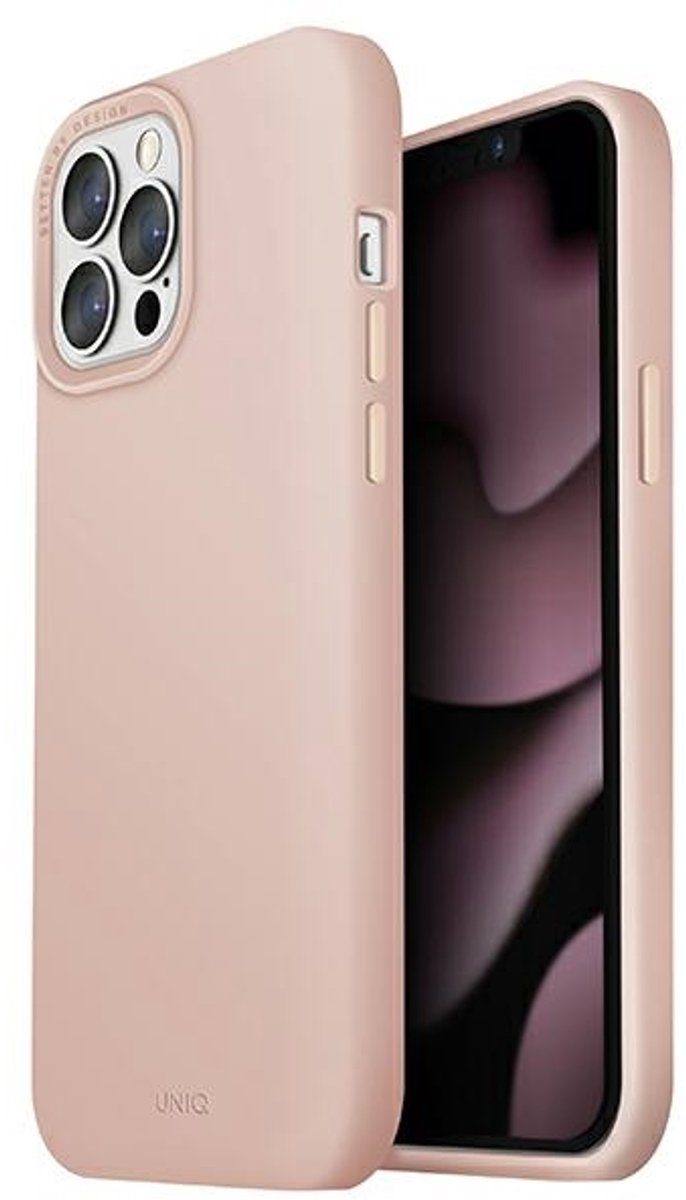 Uniq Lino Hue Serie - iPhone 13 Pro Max Hoesje - Roze - MagSafe Compatibel - Bescherming