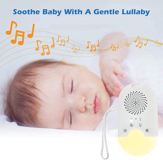Slaapinstrument met witte ruis - Geluid machine - Rustgevende slaap - 21 rustgevende geluiden - 500 mAh batterij - Wit — afbeelding 3