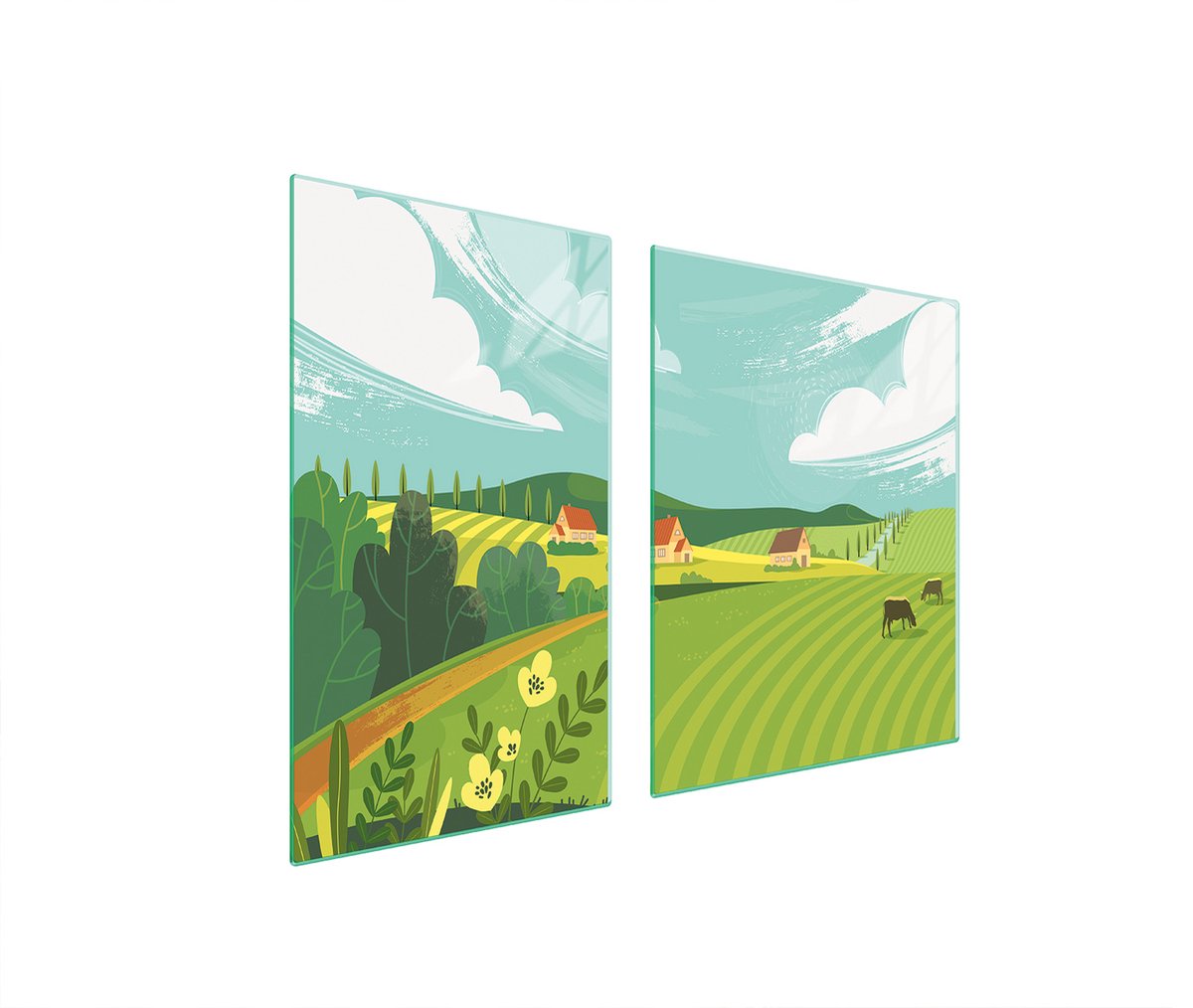 TMK ArtDeko - Snijplank - 100x52 cm - Veiligheidsglas - Antibacterieel