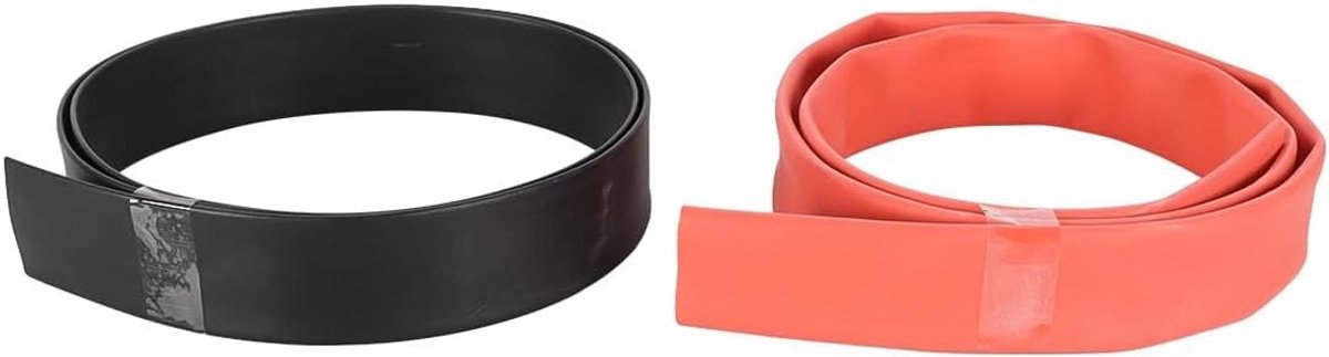 Set van 2 zelfklevende krimpkousen 19,1 mm 3:1 – Dubbelwandig, waterdicht, 1 meter rood en 1 meter zwart voor kabelbescherming en isolatie