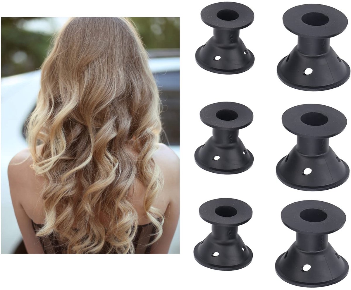 Allecto - Siliconen Haarrollers - Krulspelden voor Thuis - Warmtevrij - Zwart - Haarstyling Tool - Geschikt voor Dames en Meisjes - 20st