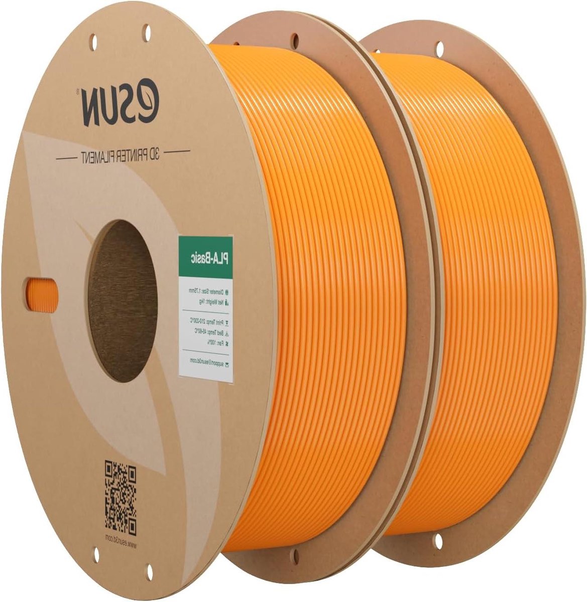 eSUN PLA Filament 1.75mm, PLA-SS Hoge Snelheid 3D Printer Filament Dimensionale nauwkeurigheid +/- 0.03mm, 1KG Spool (2.2 LBS) Super Speedy PLA Filament voor Hoge (Oranje-2KG, 2KG)