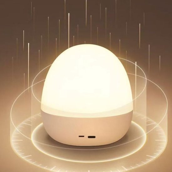 Nachtlampje - LED-nachtlampje - Dimbaar - Bureaudecoratie - Nachtlampje voor naast het bed - Touchscreen leeslamp voor op het bureau, geschikt als nachtlampje voor de slaapkamer, wit van Merkloos — afbeelding 4