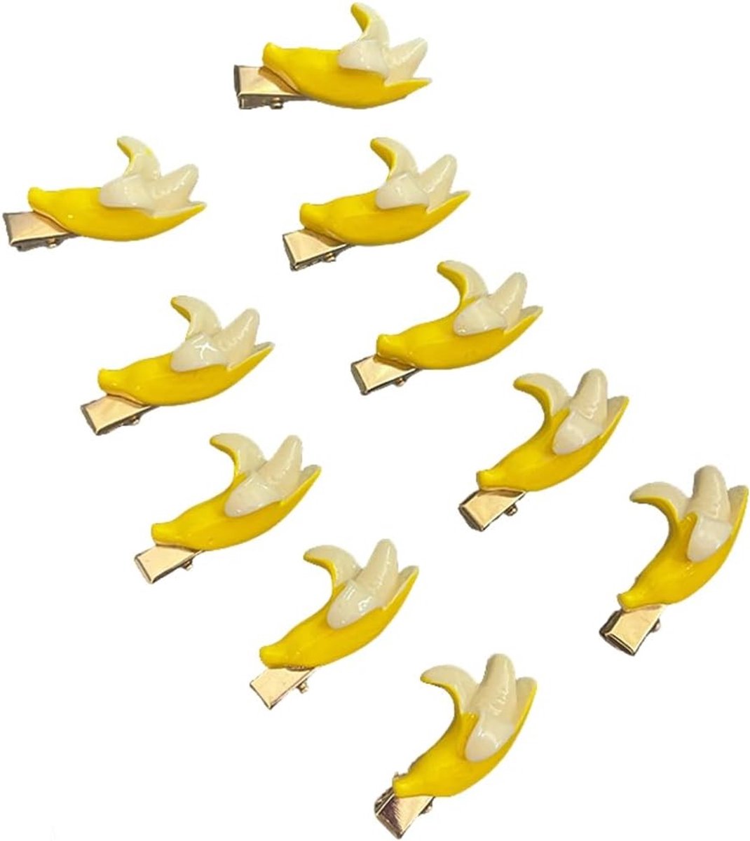 10 Stuks Haarspelden voor Vrouwen, Schattige Mini Banana Duck Bill Haarclips voor Haarstyling, Geschikt voor Dikker en Dunner Haar