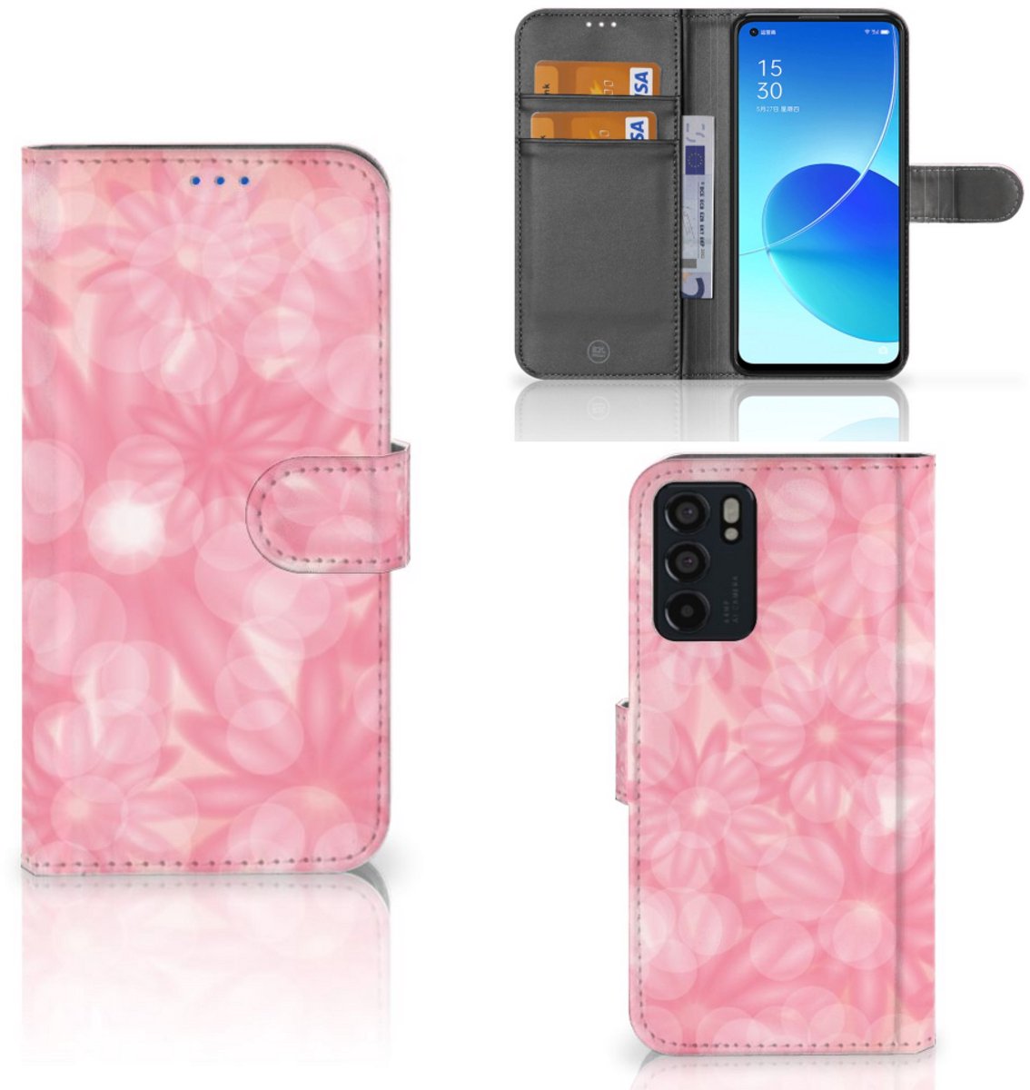 OPPO Reno6 5G Hoesje Spring Flowers