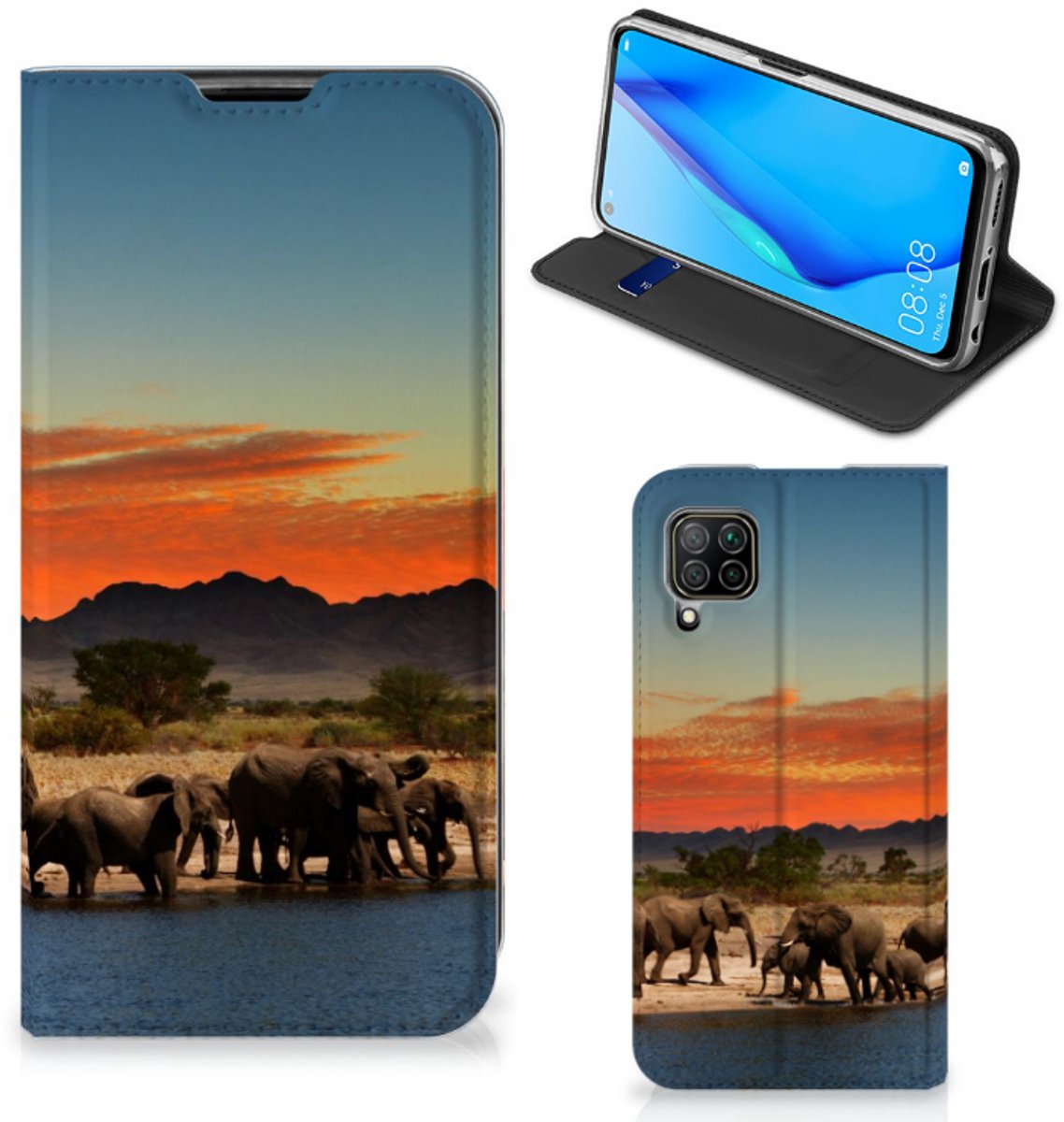 Huawei P40 Lite Hoesje maken Olifanten