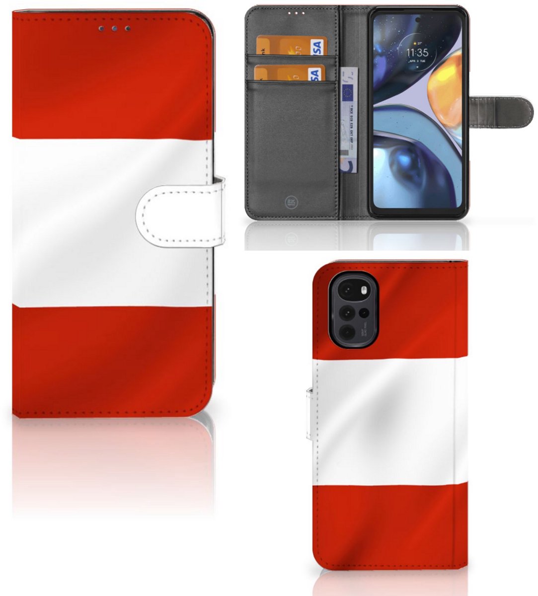 Motorola Moto G22 Bookstyle Case Oostenrijk