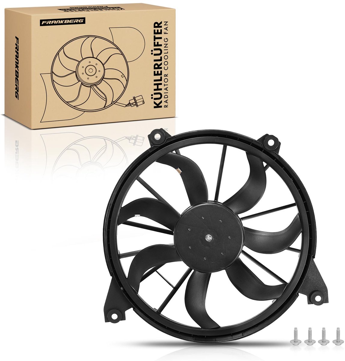 Frankberg 1x Motorradiator enkele ventilator