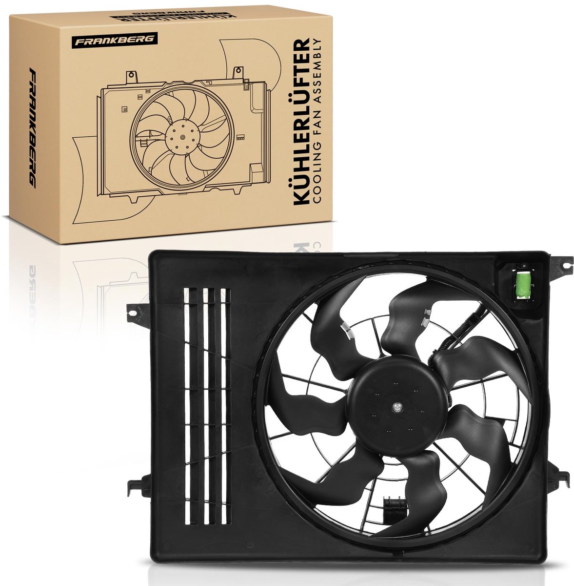 Frankberg 1x Motorradiator enkele ventilator