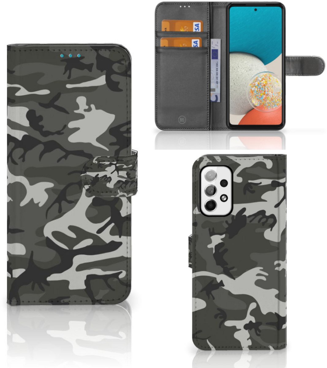 Samsung Galaxy A73 5G Telefoon Hoesje Army Light