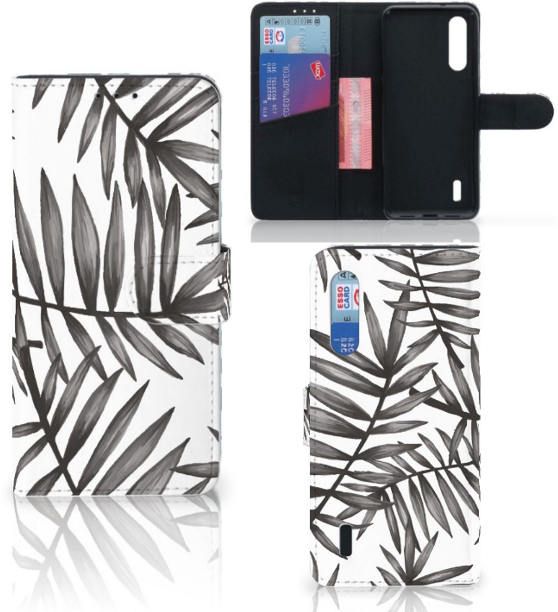 Xiaomi Mi 9 Lite Hoesje Leaves Grey