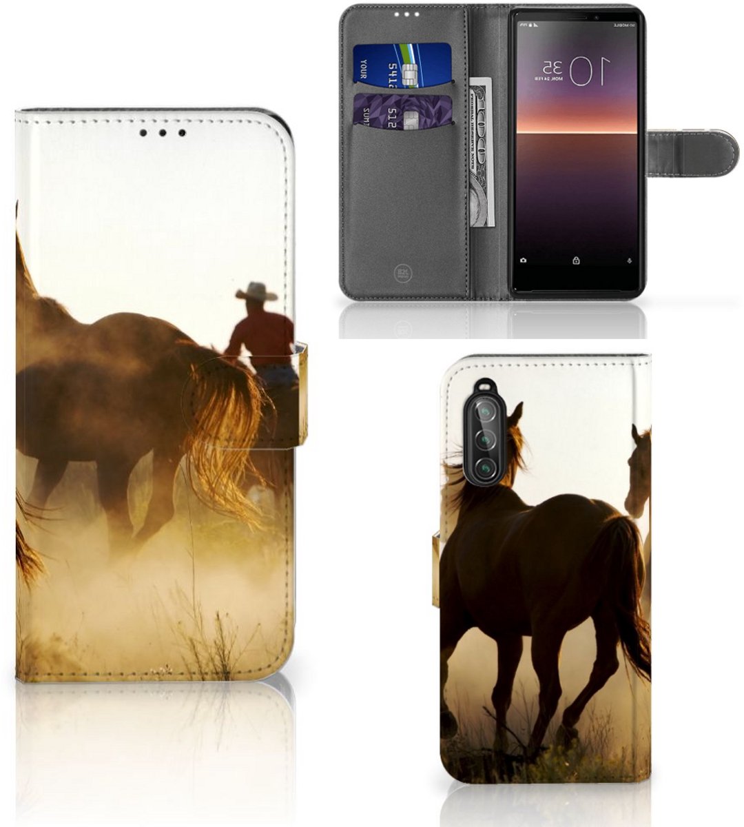 Sony Xperia 10 II Telefoonhoesje met Pasjes Design Cowboy