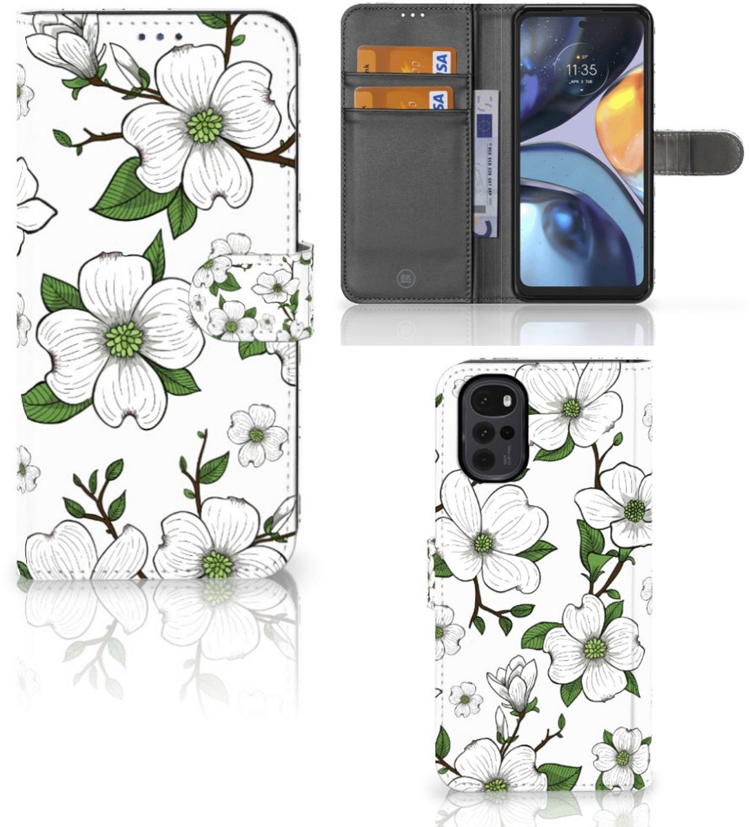 Motorola Moto G22 Hoesje Dogwood Flowers