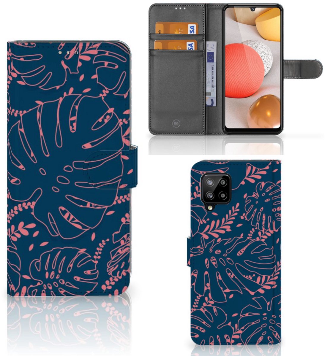 Boekhoesje voor Samsung Galaxy A42 5G Hoesje Palm Leaves