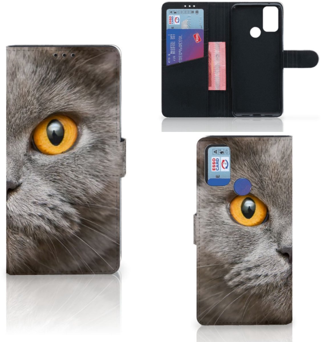 Telefoonhoesje met Pasjes Alcatel 1S (2021) Britse Korthaar