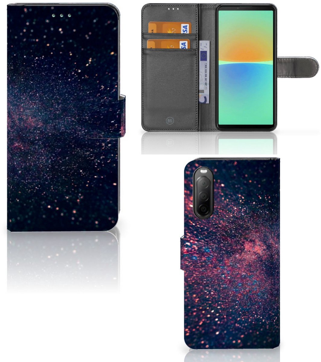 Boekhoesje voor Sony Xperia 10 IV Book Case Stars