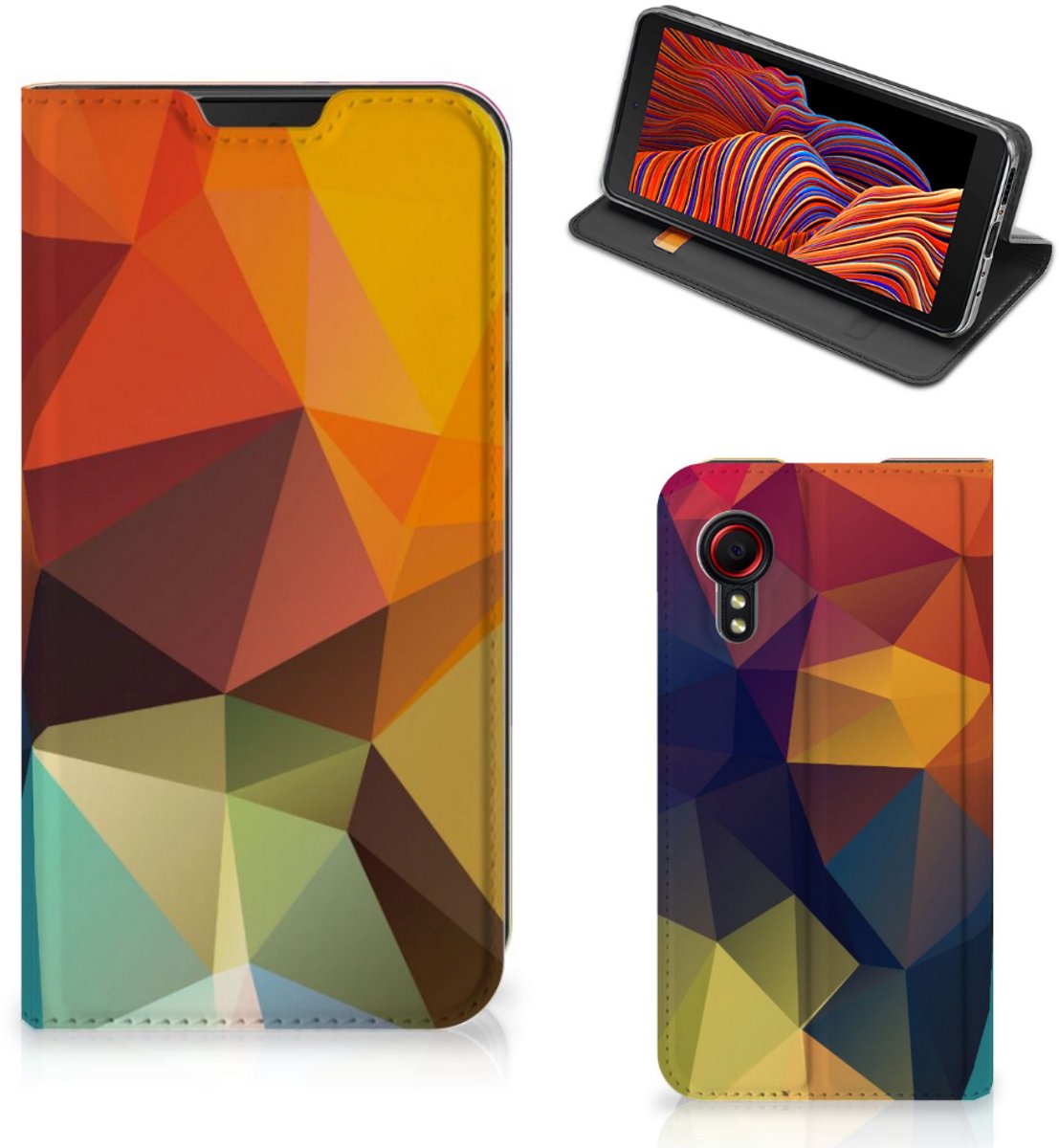 Samsung Galaxy Xcover 5 Stand Case Polygon Color