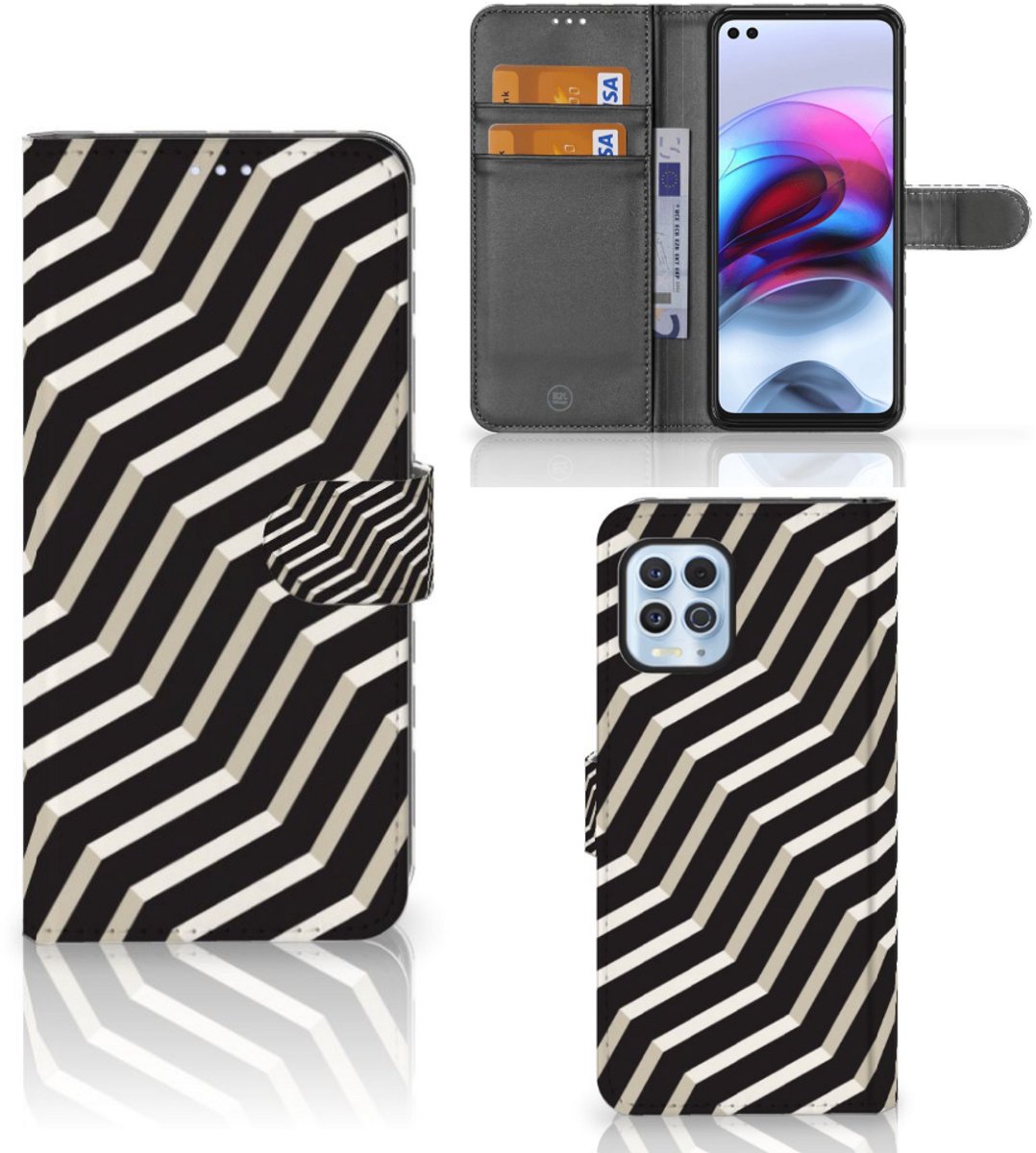 Motorola Moto G100 Book Case Illusion