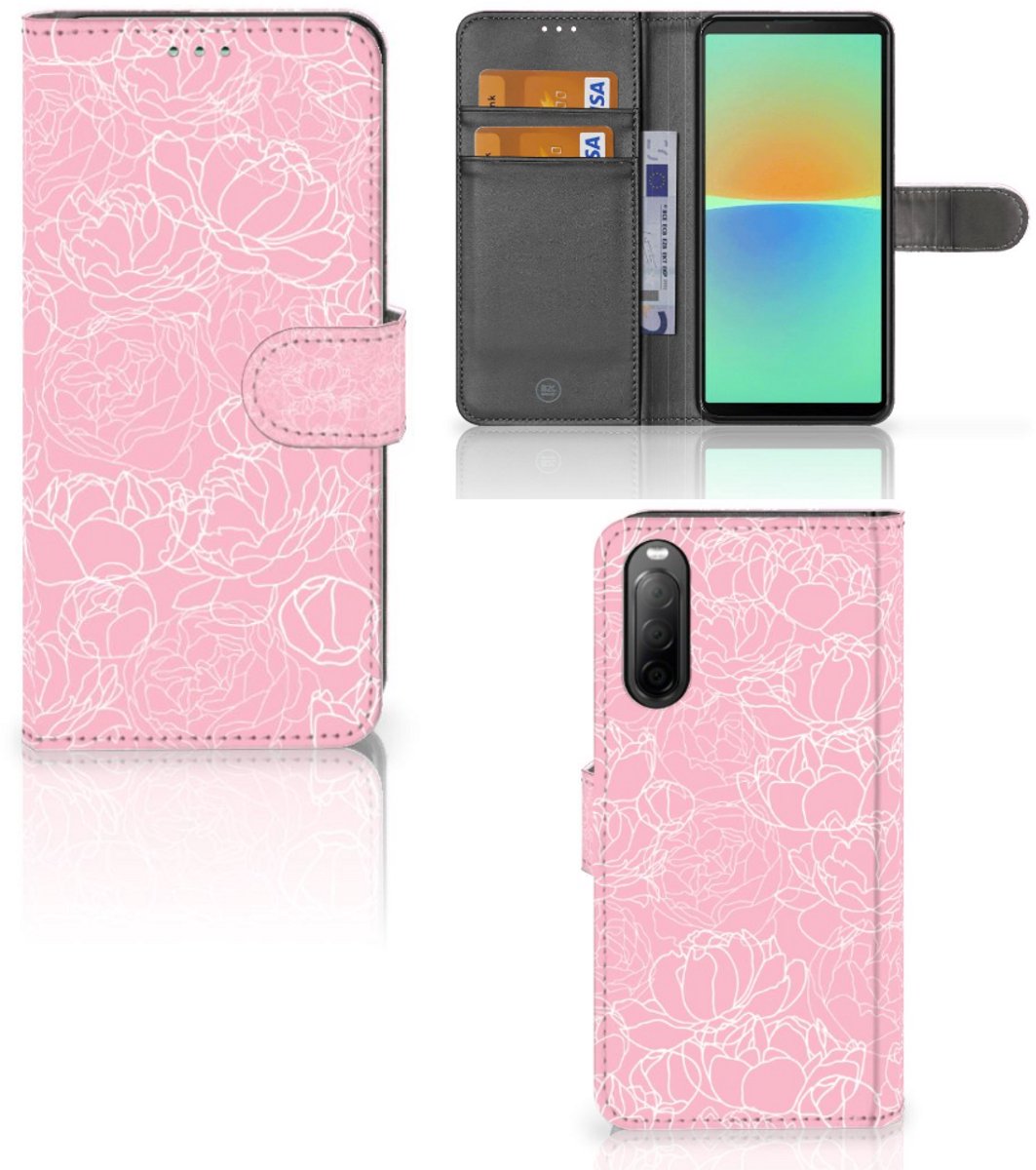 Sony Xperia 10 IV Hoesje White Flowers