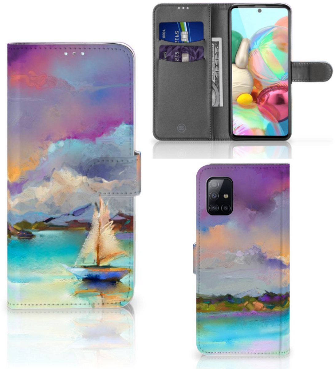 Book Case voor Hoesje Samsung Galaxy A71 Boat