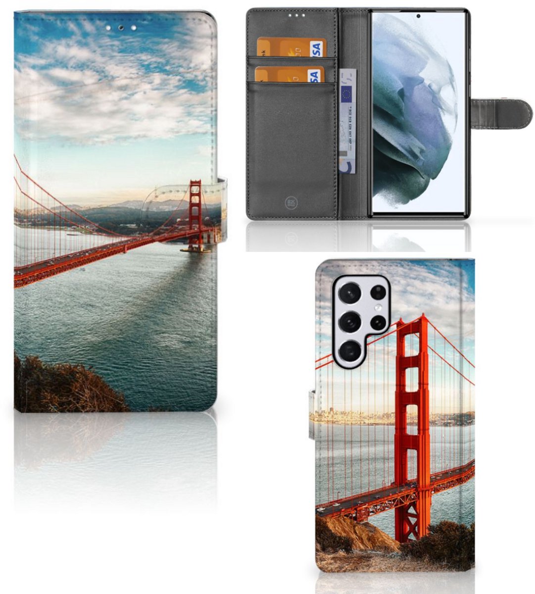 Samsung Galaxy S22 Ultra Flip Cover Golden Gate Bridge