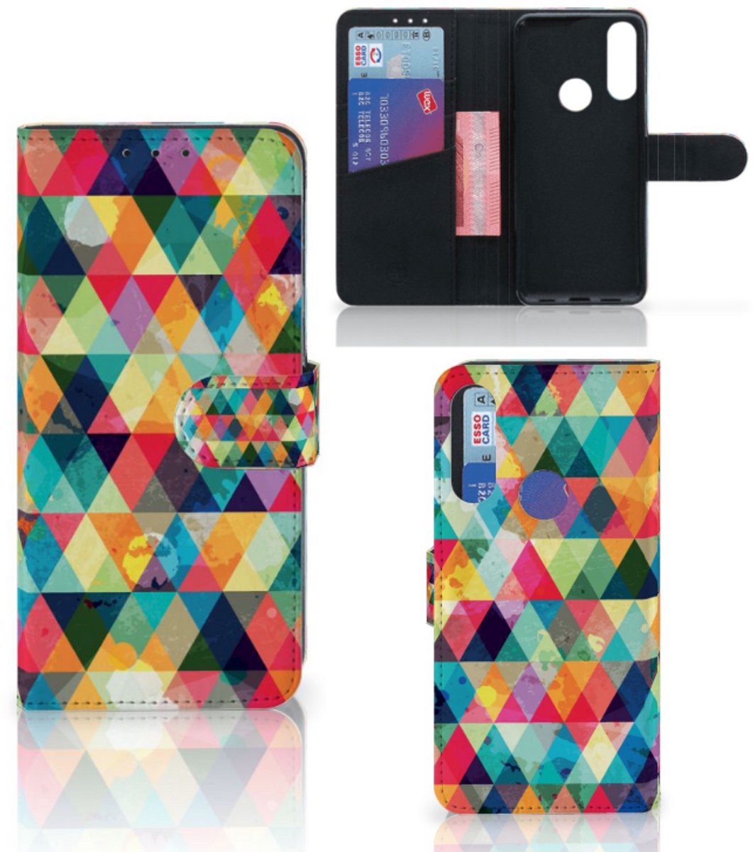 Boekhoesje voor Alcatel 1S 2020 Telefoon Hoesje Geruit