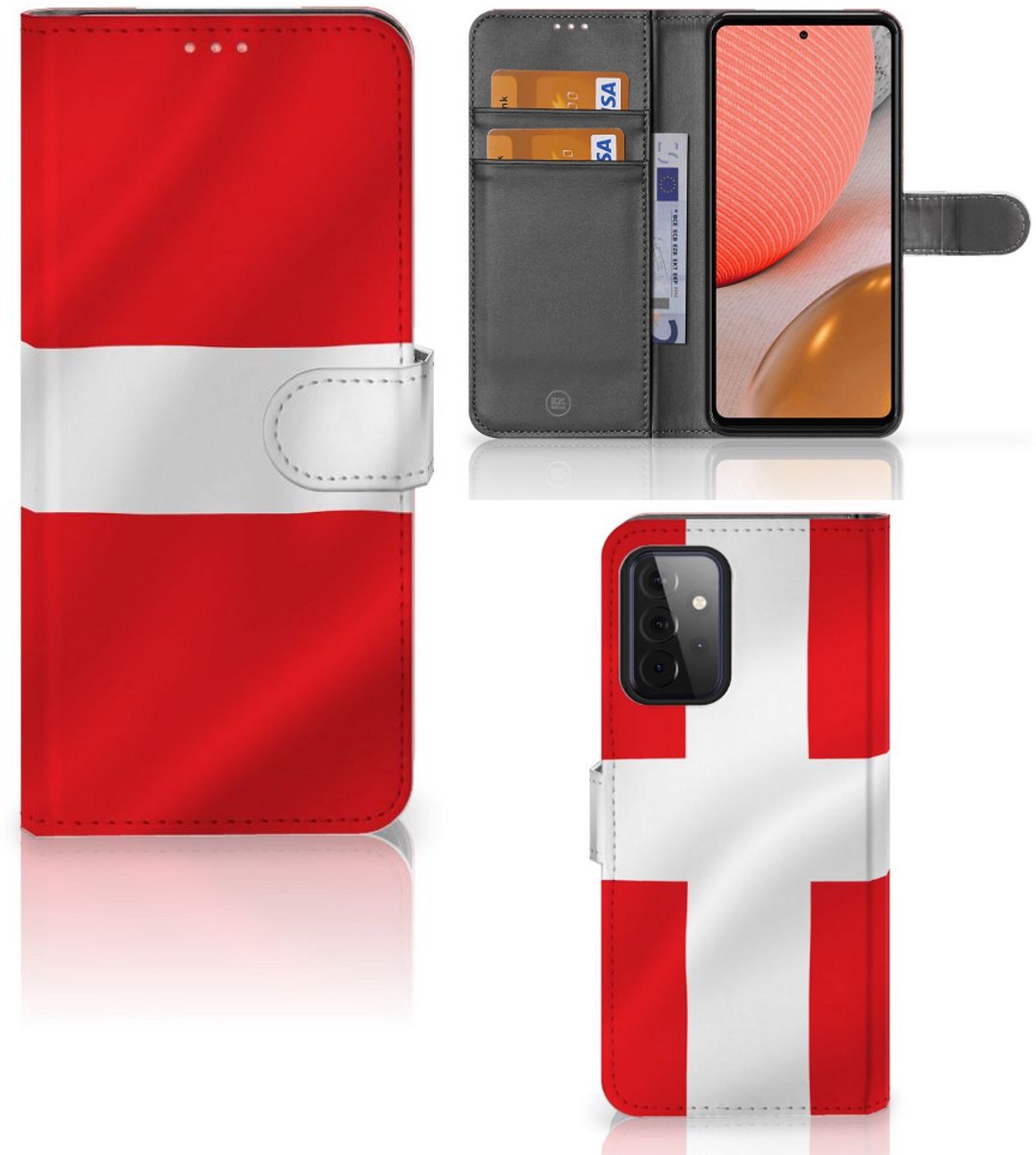 Book Case voor Samsung Galaxy A72 Bookstyle Case Denemarken
