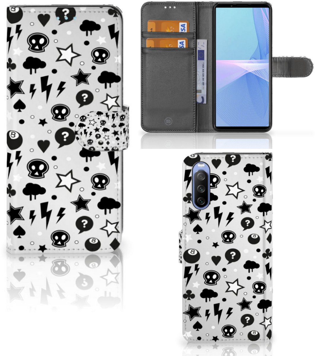 Book Case voor Telefoonhoesje met Naam Sony Xperia 10 III Silver Punk