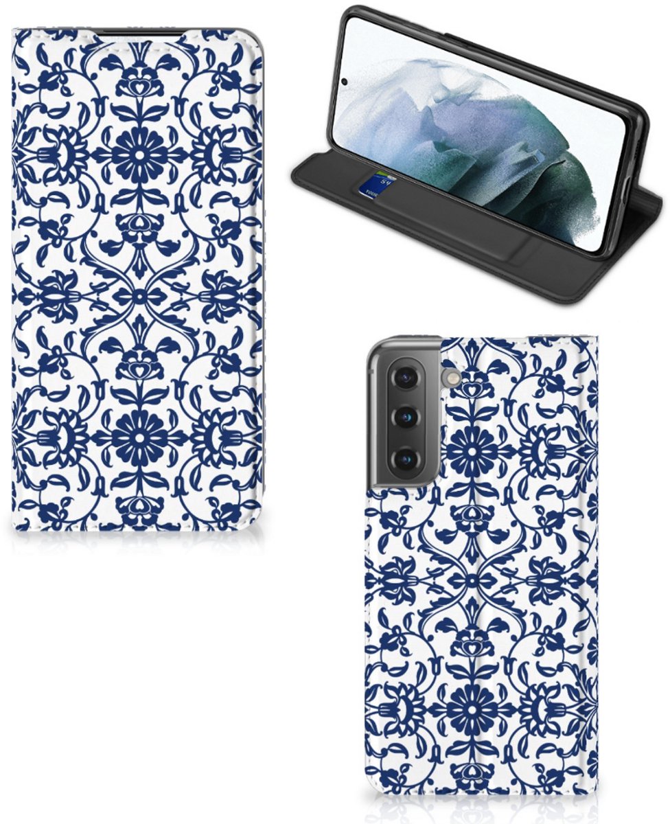 Samsung Galaxy S21 FE Smart Cover Flower Blue